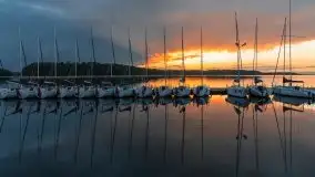 Zachód słońca nad jeziorem Kisajno - zdjęcie 1