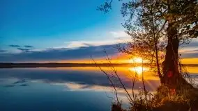 Zachód słońca nad jeziorem Jeziorowskie - zdjęcie 1