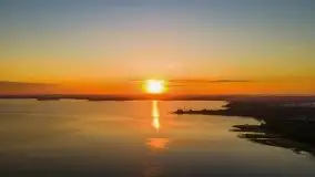 Wschód słońca nad jeziorem Bocznym, port Tło Dla Mew - zdjęcie 15