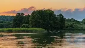 Wieczorny zachód podczas rejsu po ryńskim, czerwiec 2021 - zdjęcie 2