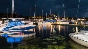 Nocne Mikołajki, Wioska Żeglarska i część promenady - zdjęcie 6