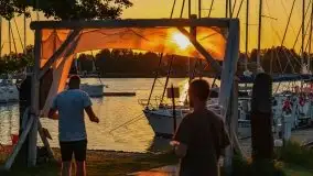 Zachód słońca nad jeziorem Bocznym, czerwiec 2021 r. - zdjęcie 2