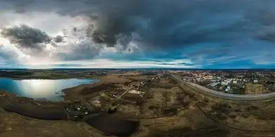 Wieczorny Orzysz, jezioro Sajno