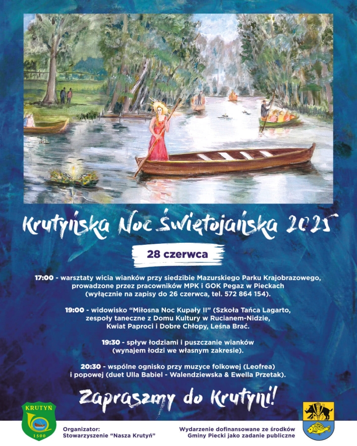 Wieczory pełne magii na Mazurach. Noc Świętojańska w Węgorzewie i w Krutyni