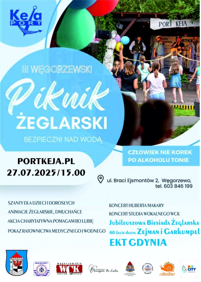 Bezpieczni nad wodą. III Piknik Żeglarski już 27 lipca w Węgorzewie