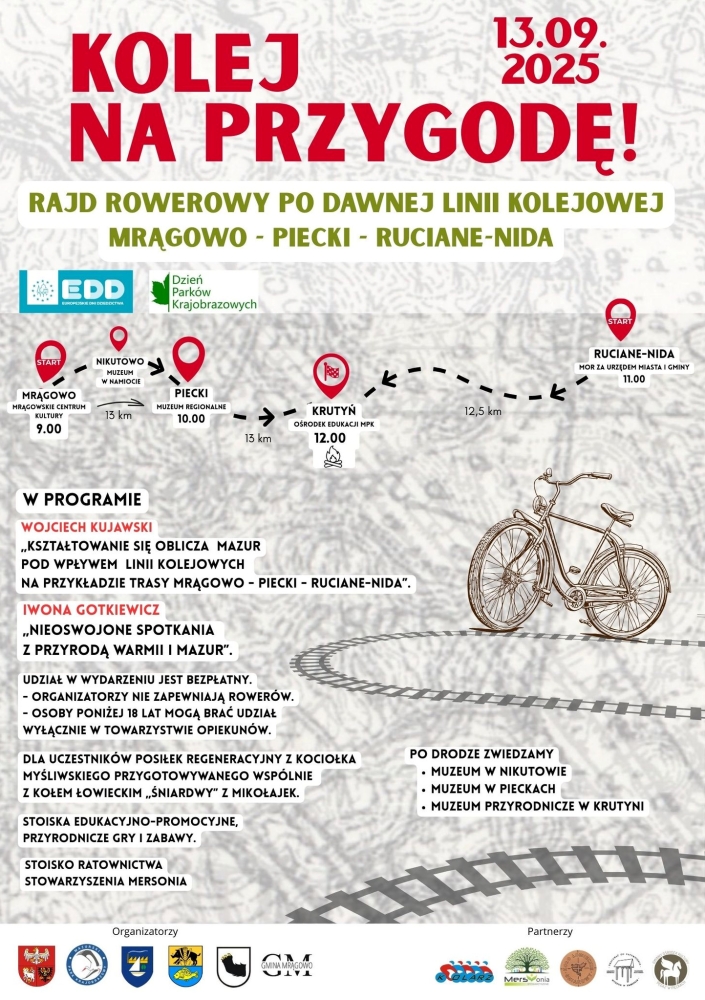 Kolej na przygodę. Rowerowy rajd śladami mazurskiej historii