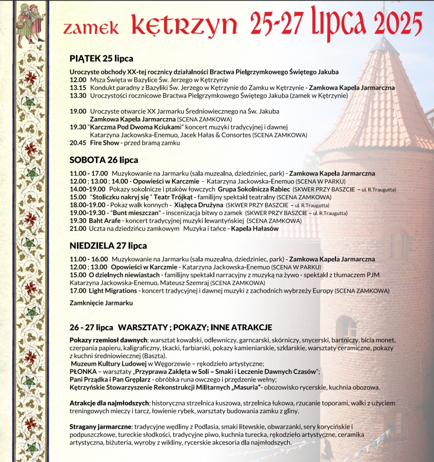 Jarmark Średniowieczny w Kętrzynie. Co będzie się działo?
