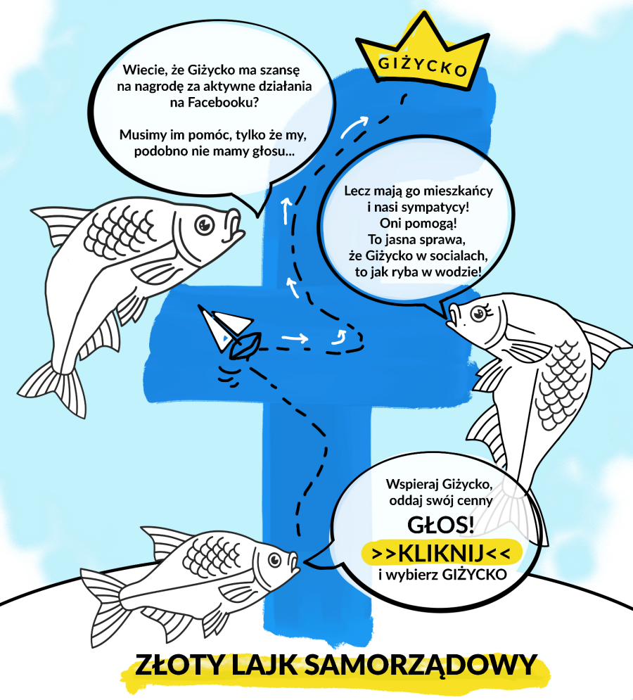 „Złoty Lajk” dla Giżycka. Każdy może pomóc mazurskiemu miastu