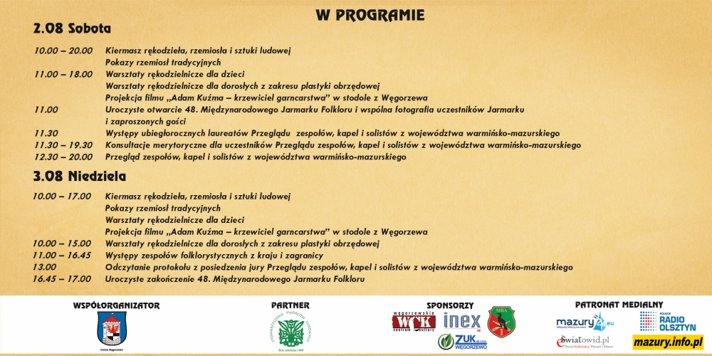 48. Międzynarodowy Jarmark Folkloru w Węgorzewie – święto tradycji i kultury